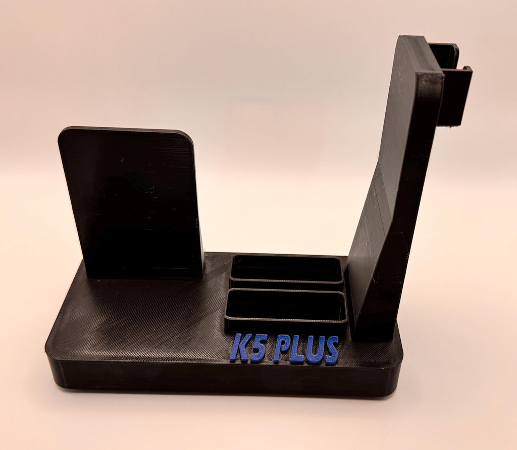 Baofeng K5 Plus desk stand with side-facing mic – empty stand front view