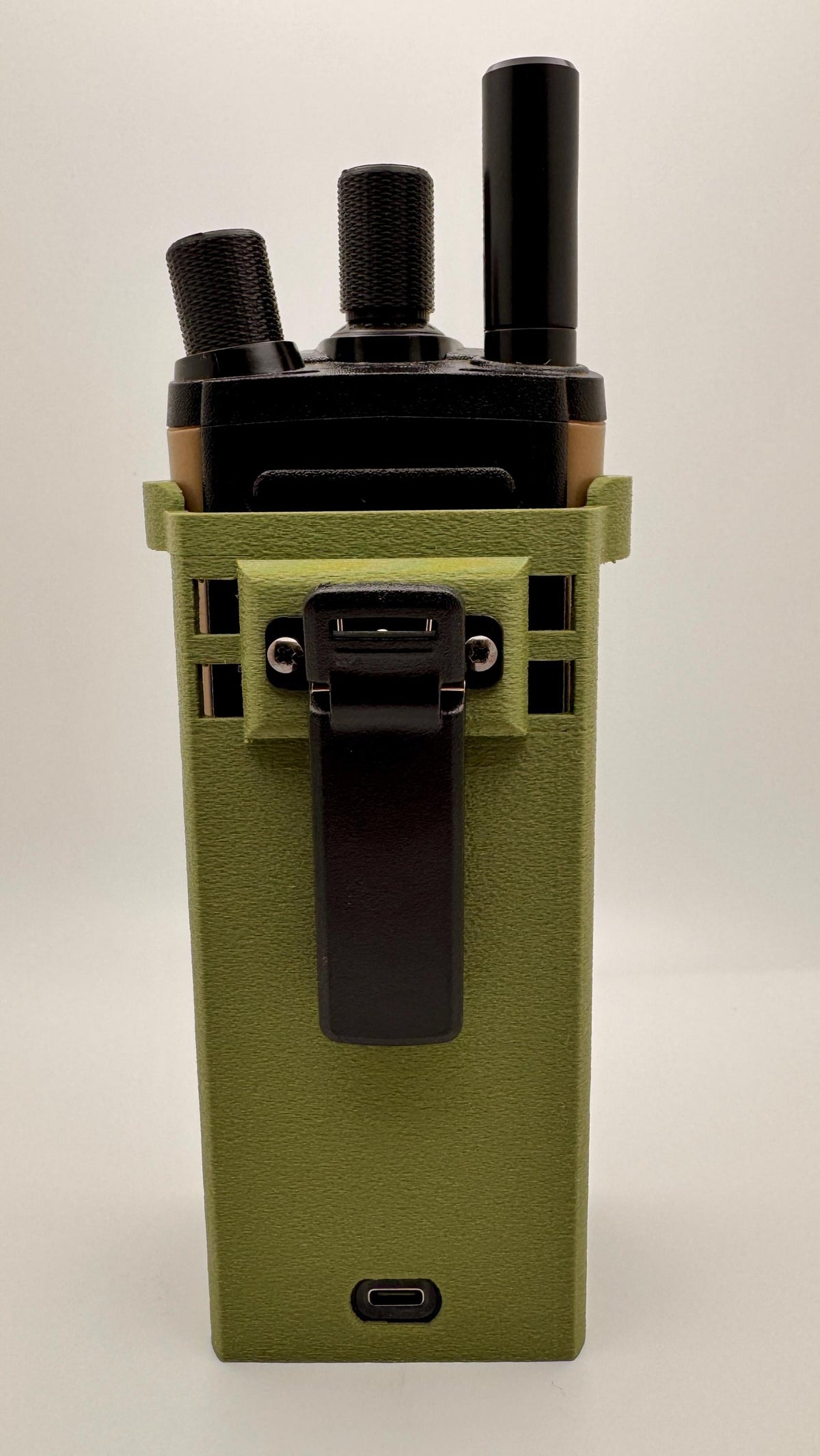 Baofeng UV-32 / DM-32 Belt Clip Holster – olive green back clip