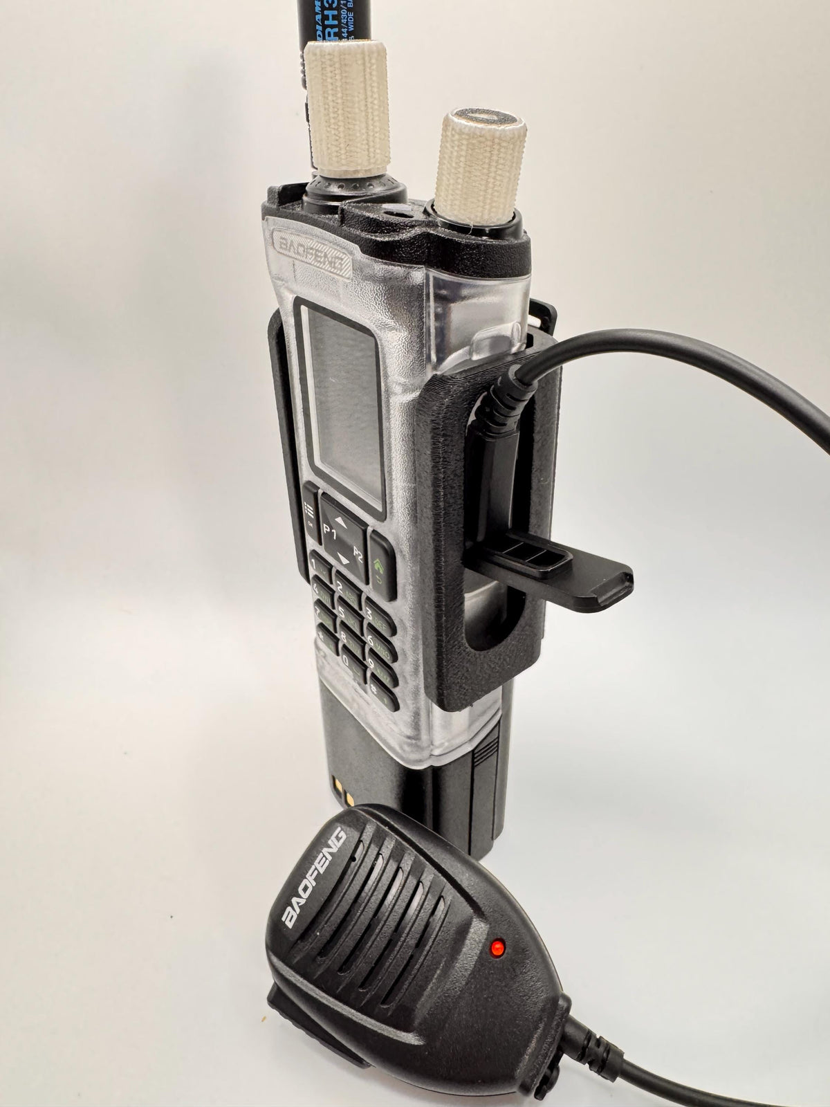 Baofeng UV-32 / DM-32 Dual-Orientation Holster – speaker mic cable side