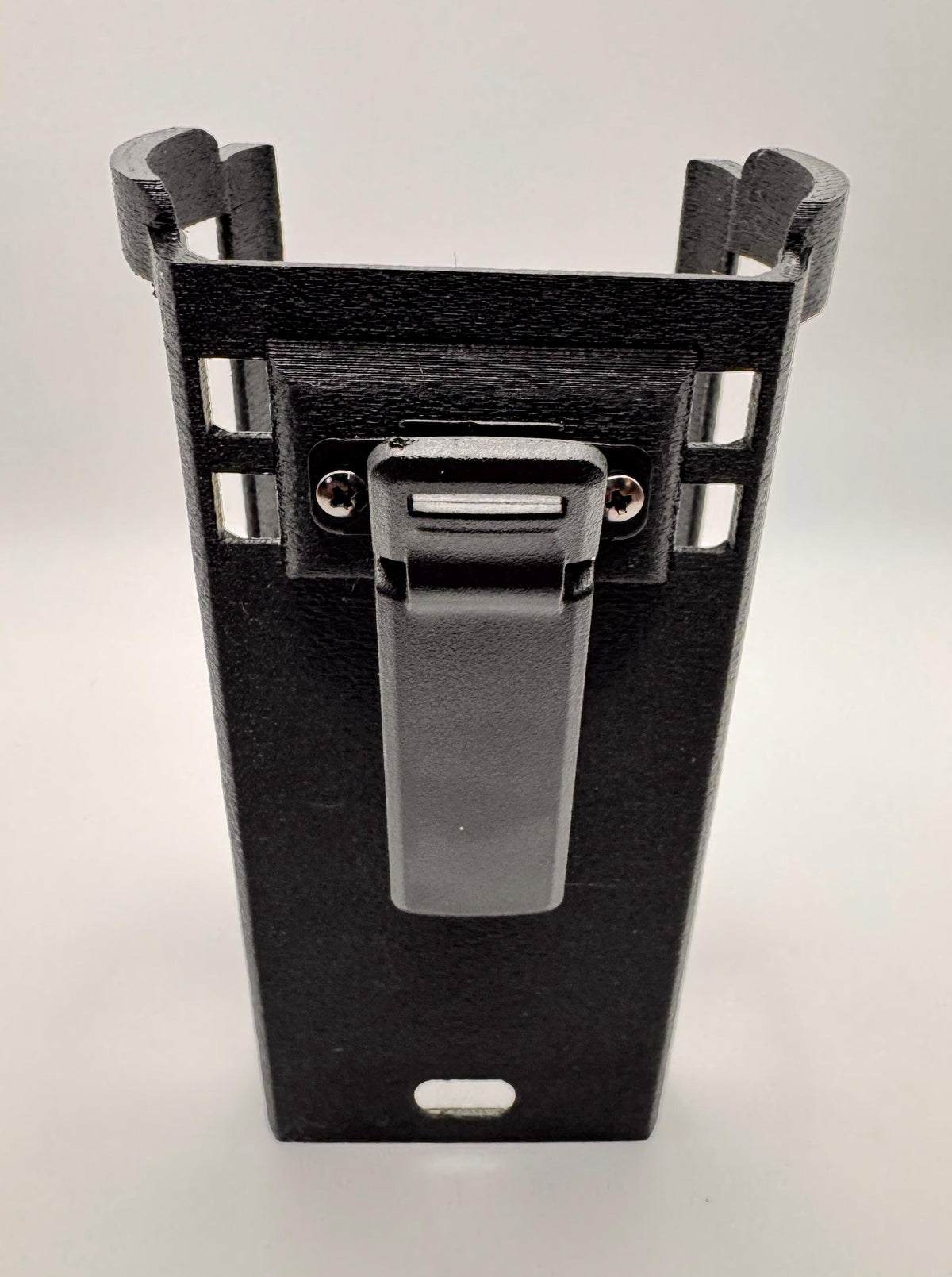 Baofeng UV-32 / DM-32 Holster with Speaker Mic Mount – belt clip detail