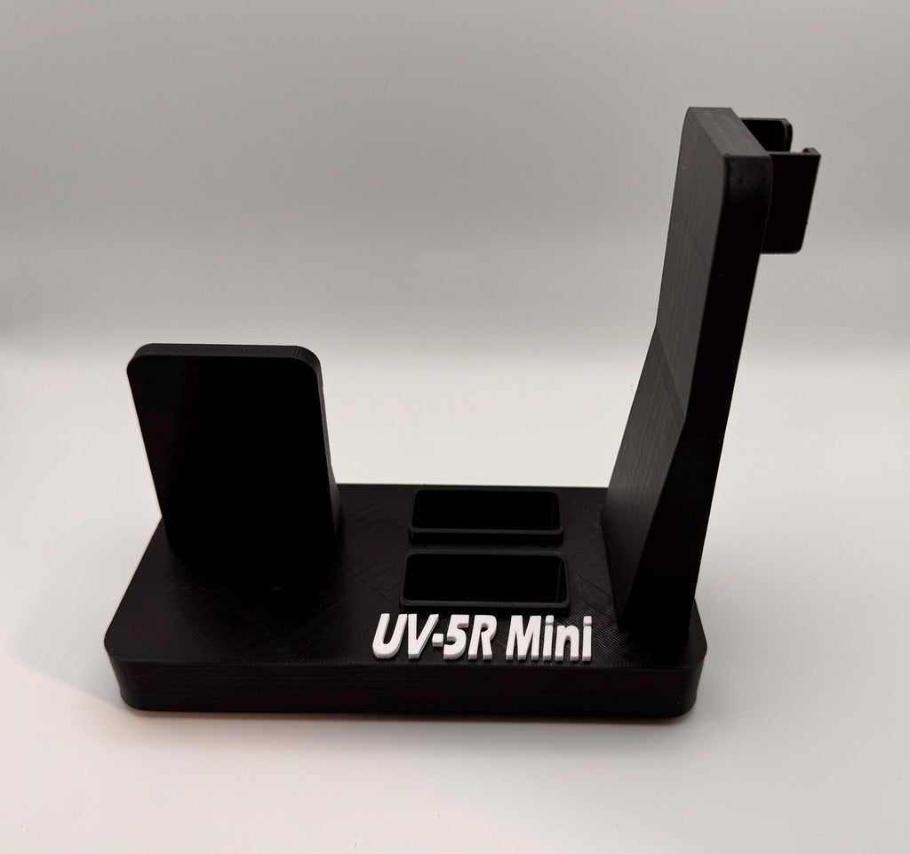 Baofeng UV-5R Mini desk stand – empty stand with logo