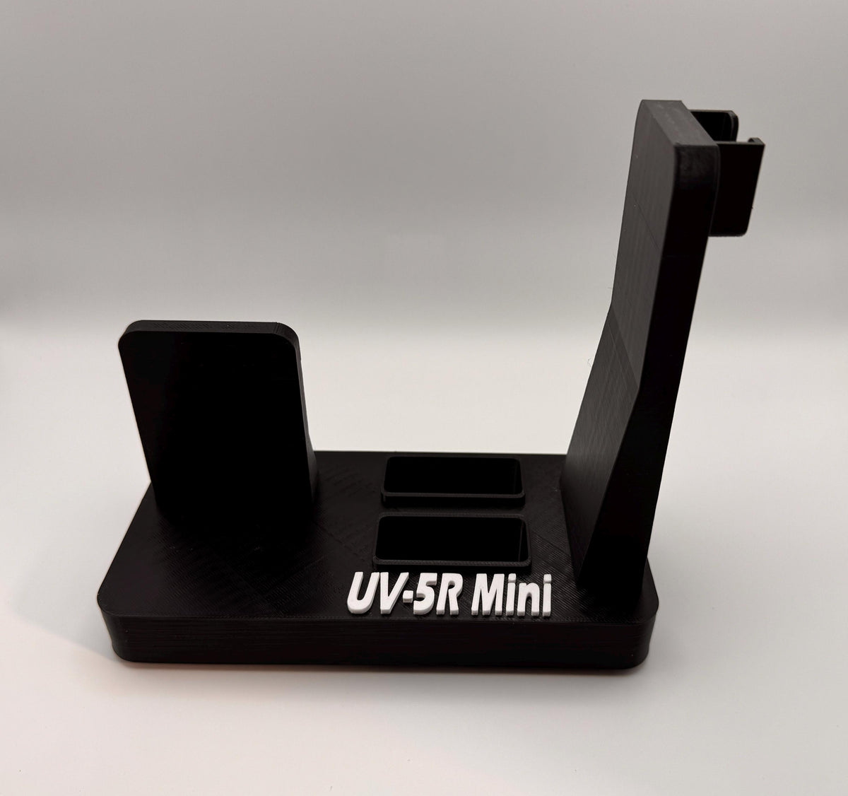 Baofeng UV-5R Mini desk stand – empty stand with logo