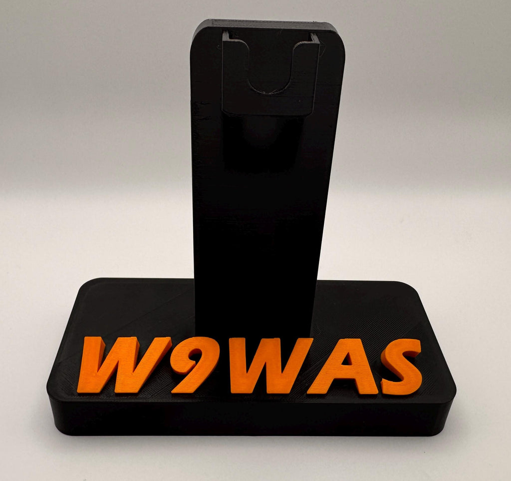 Custom callsign hand microphone desk stand – short stand callsign empty