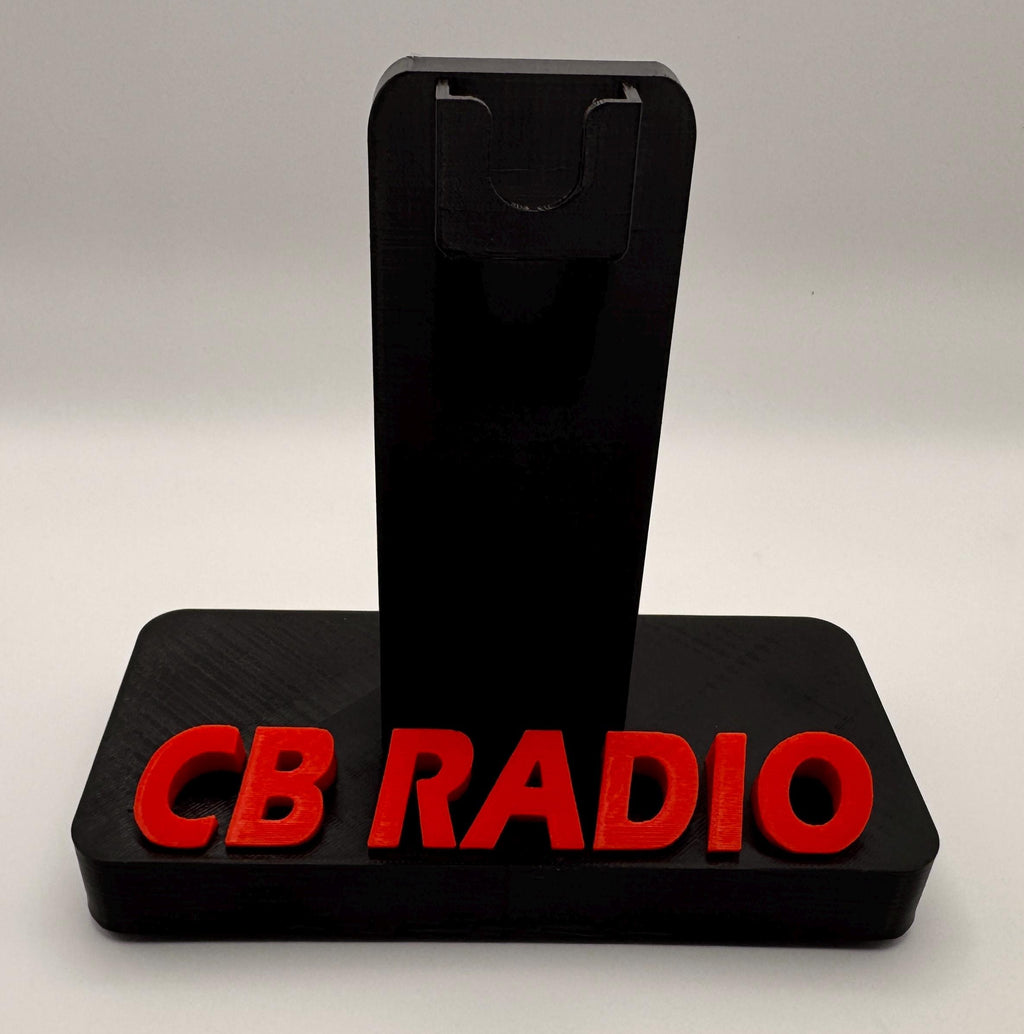 Custom callsign hand microphone desk stand – short stand CB radio empty