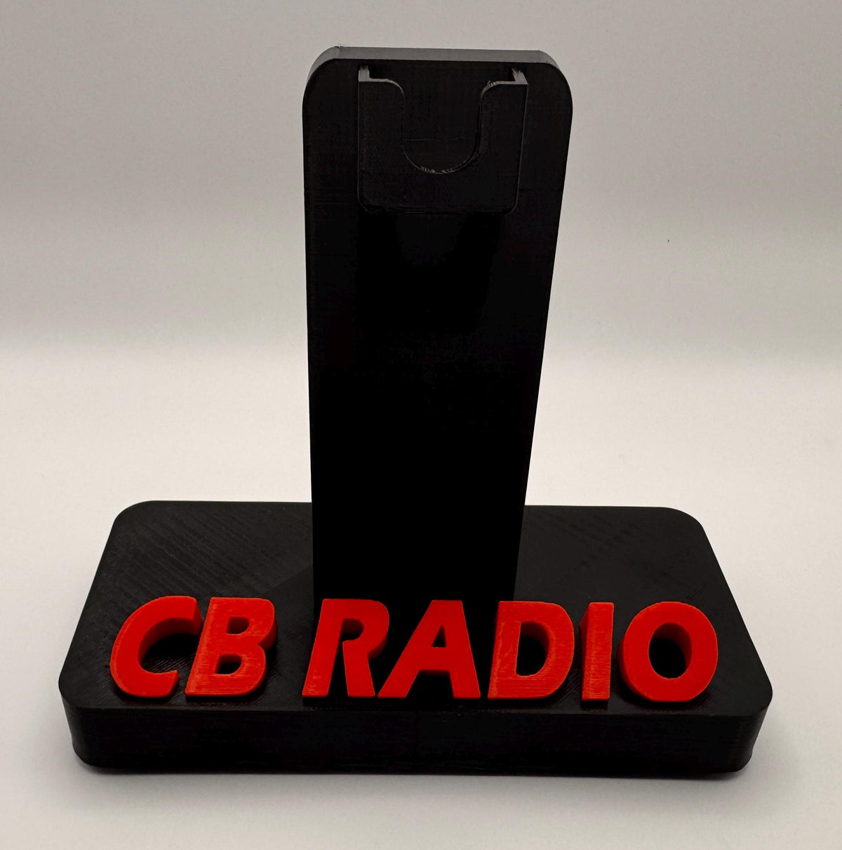 Custom callsign hand microphone desk stand – short stand CB radio empty