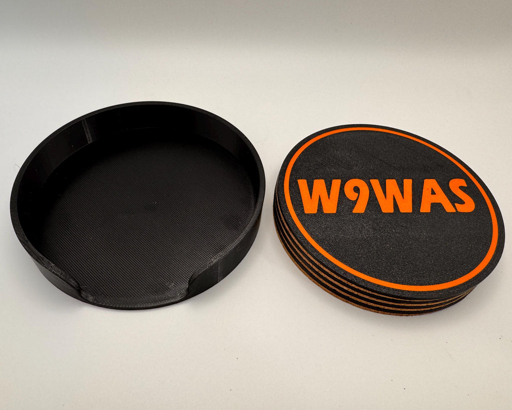 Custom Callsign Coaster Set – holder with coaster