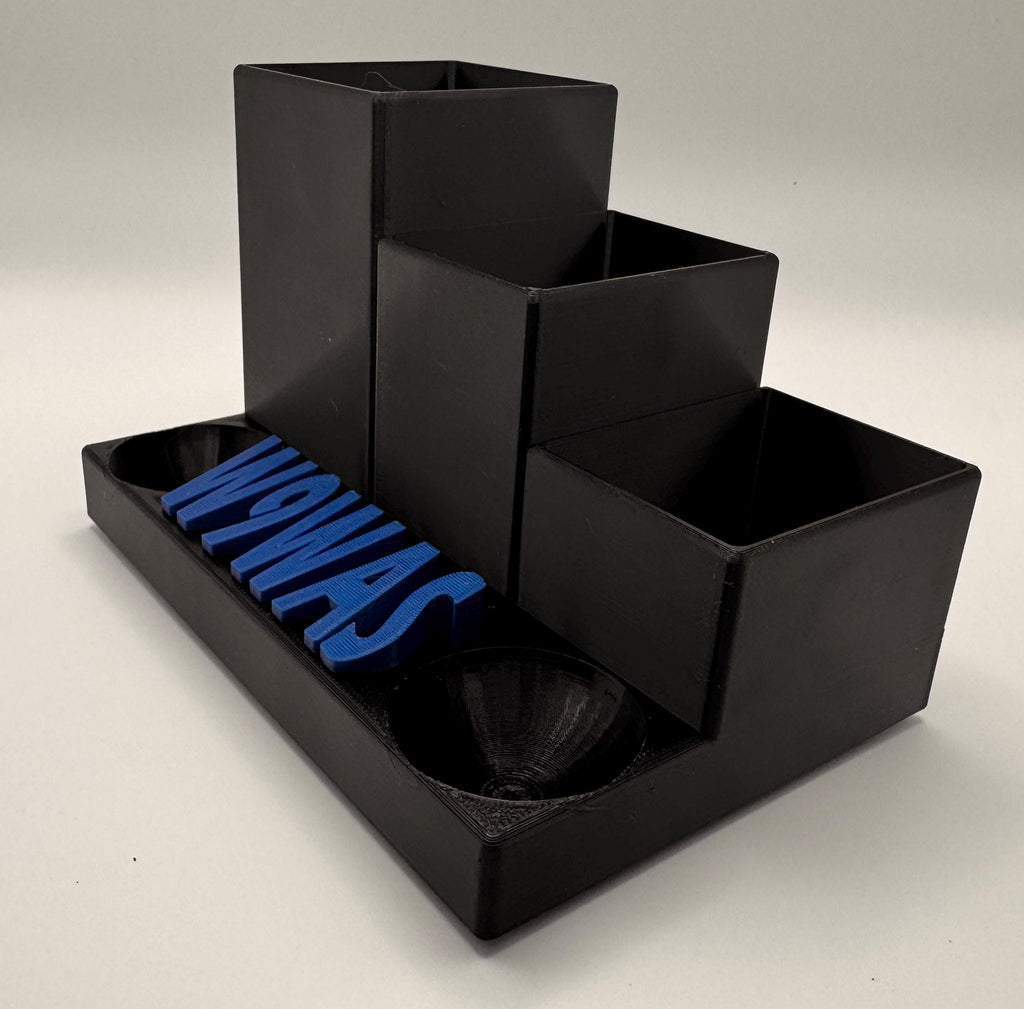 Custom Callsign Desk Organizer – empty angled