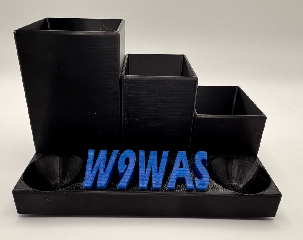 Custom Callsign Desk Organizer – empty front