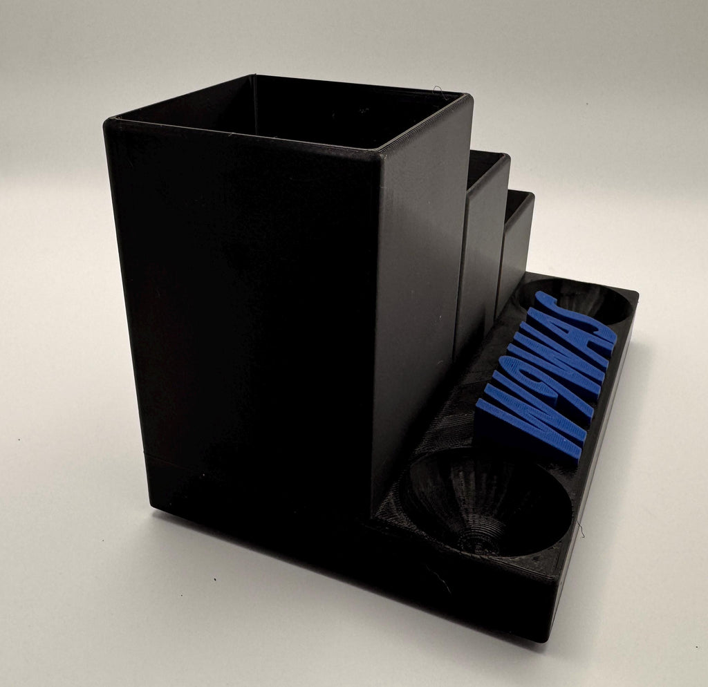 Custom Callsign Desk Organizer – empty side view