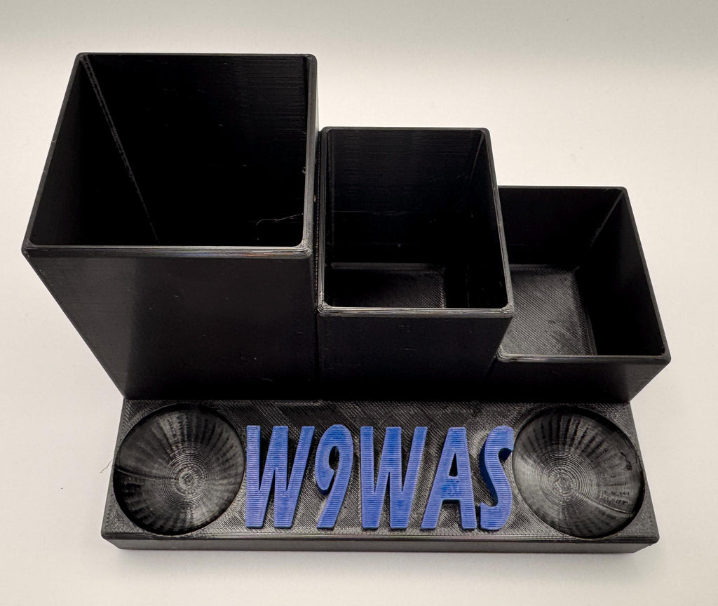 Custom Callsign Desk Organizer – empty top view