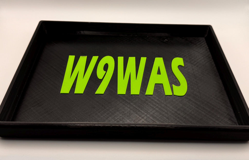 Custom Callsign EDC Dump Tray – green callsign front