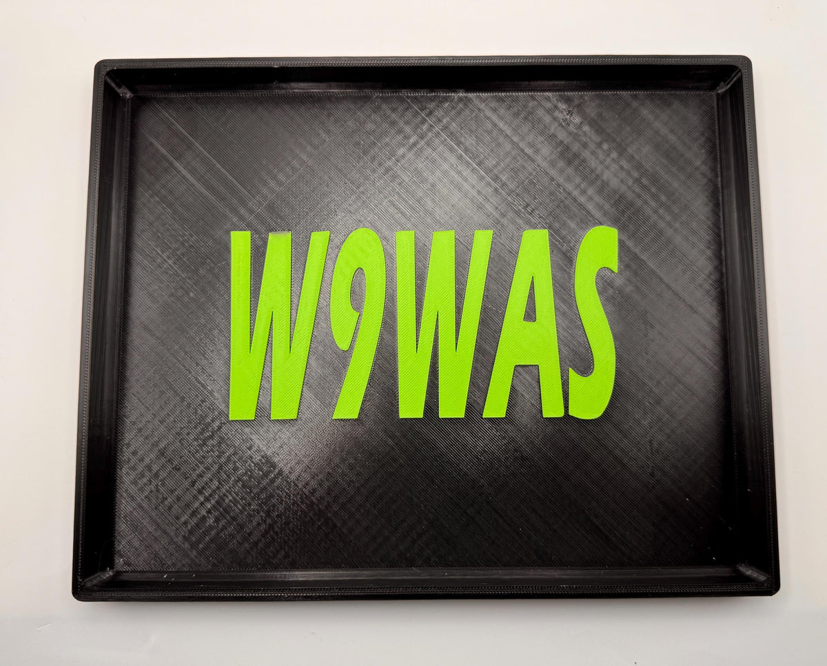 Custom Callsign EDC Dump Tray – overhead view