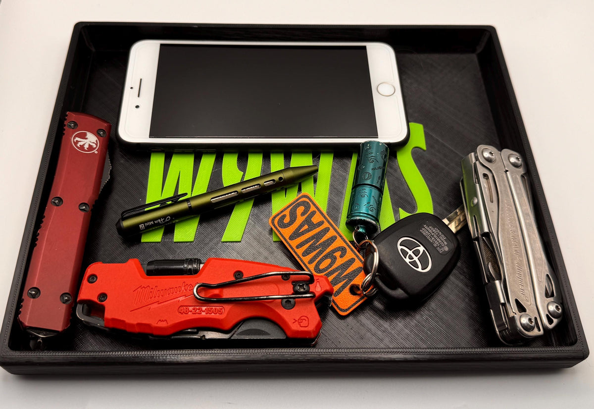 Custom Callsign EDC Dump Tray – with phone and tools