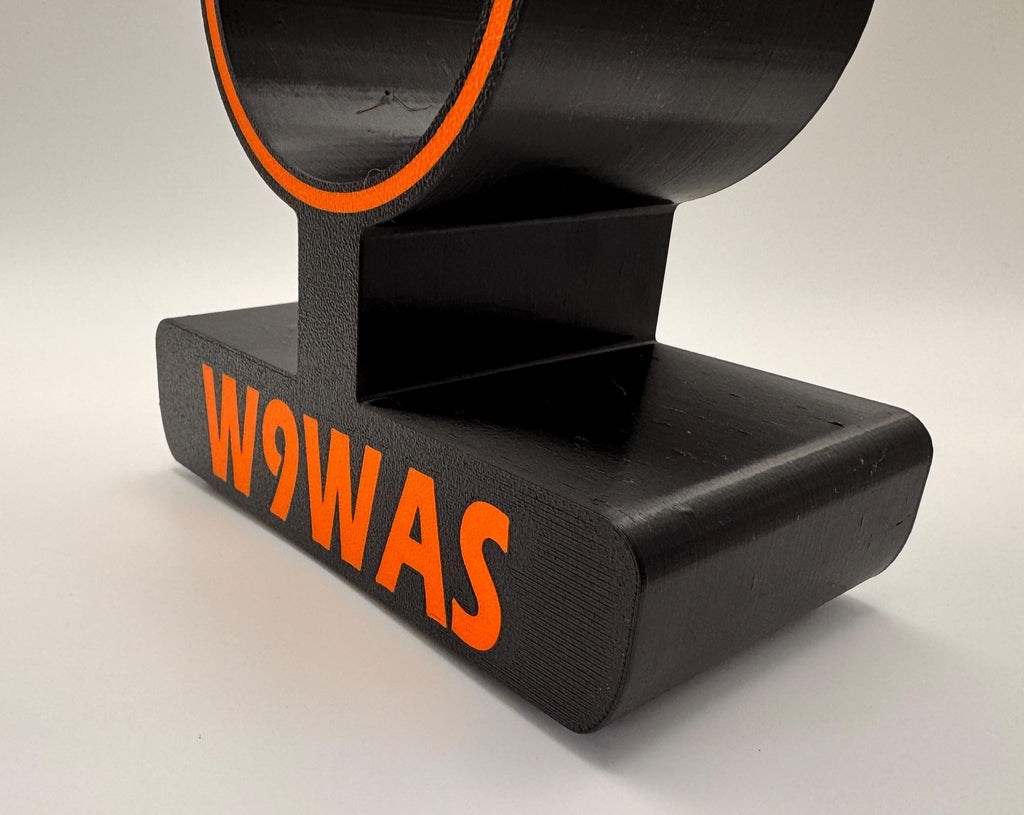 Custom Callsign Headset Stand – base callsign angled