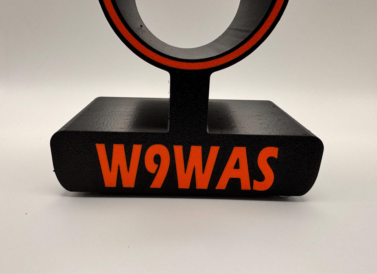 Custom Callsign Headset Stand – base callsign front