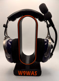 Custom Callsign Headset Stand – front with headset