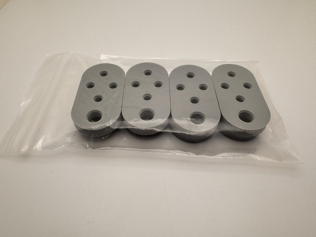 EFHW Wire-to-Rope Insulators – 8-pack in gray, packaged