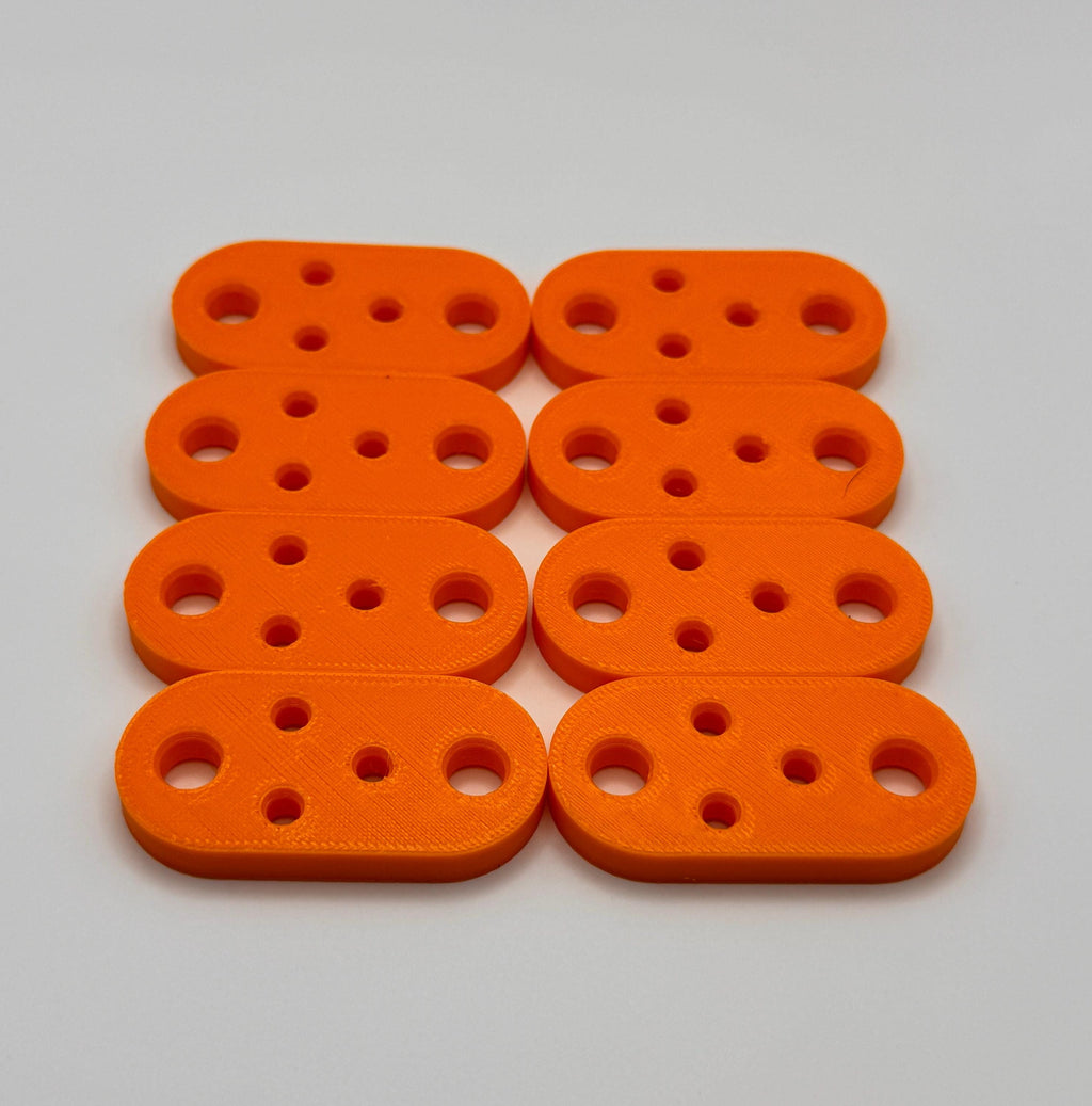 Flat 5-Hole Antenna Wire Insulators – 8-pack in orange