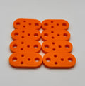 Flat 5-Hole Antenna Wire Insulators – 8-pack in orange