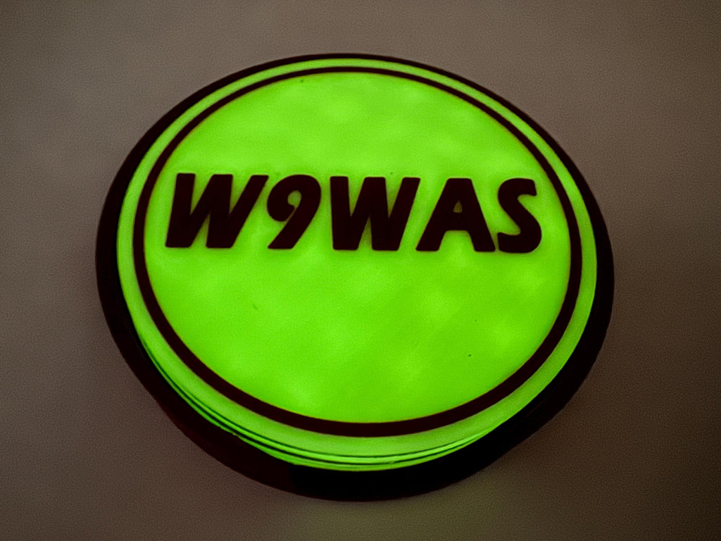 Glow-in-the-Dark Callsign Coaster Set – glowing single coaster