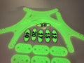 Glow-in-the-Dark Portable Antenna Kit – glowing in the dark: 3 wire winders, 6 band markers and 6 insulators
