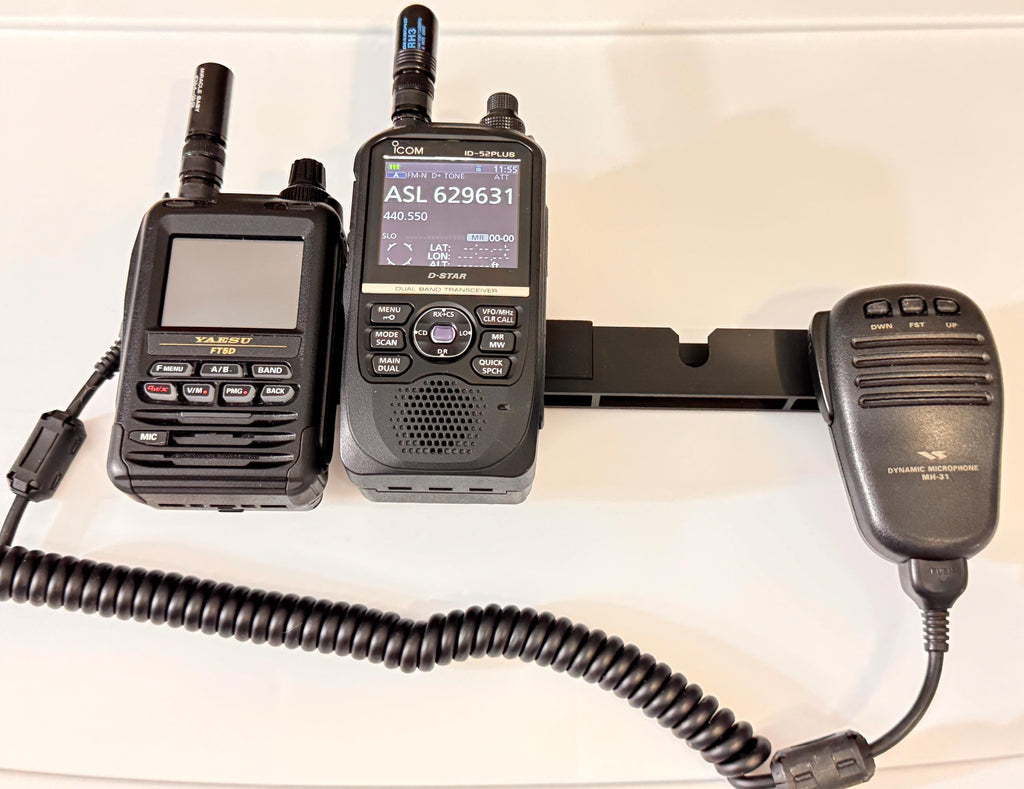 Ham Radio Mic & HT Wall Mount – holding mic and radios