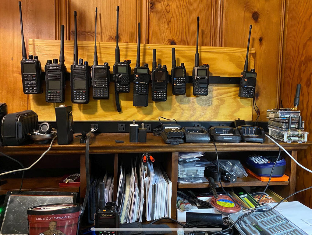 Ham Radio Mic & HT Wall Mount – installed in shack