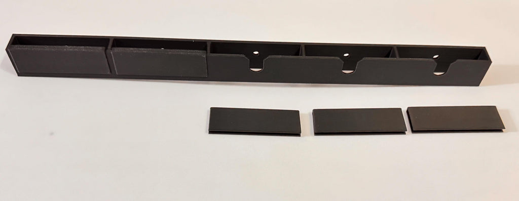 Ham Radio Mic & HT Wall Mount – top view with parts