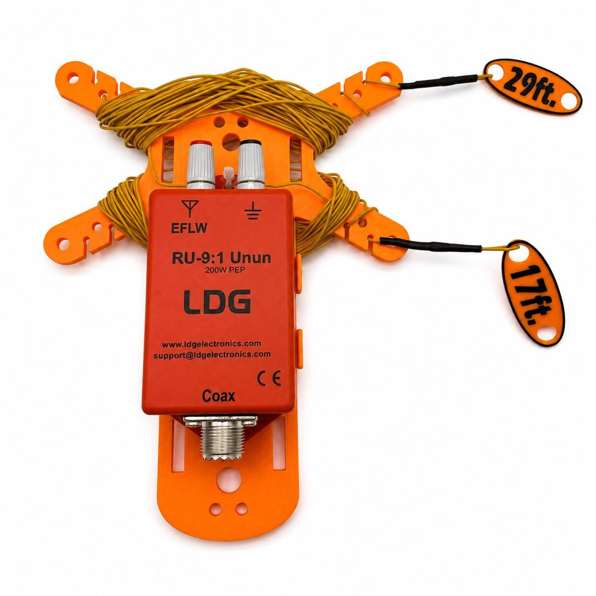 LDG balun/unun wire winder mount – mount with LDG unun and wound wire