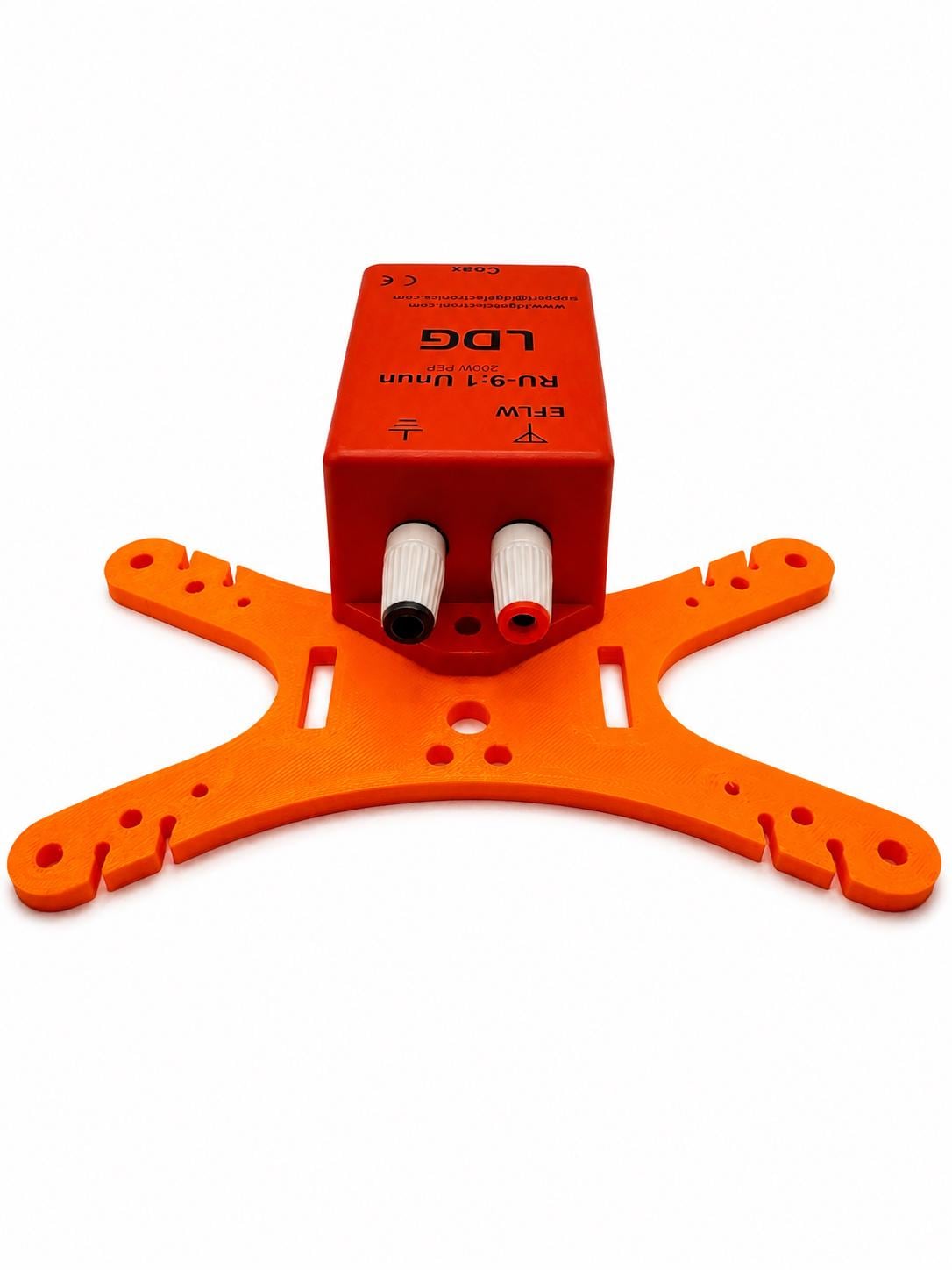 LDG balun/unun wire winder mount – unun mounted rear view