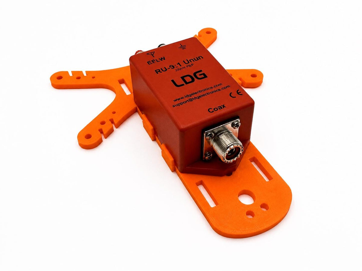 LDG balun/unun wire winder mount – unun on mount angled