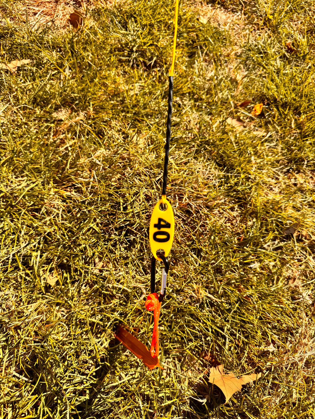 Linked Dipole Band Markers – marker on antenna wire in the field