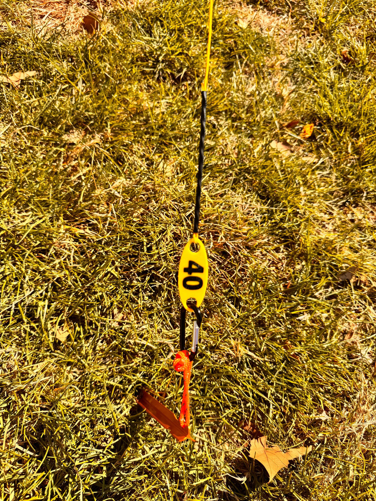 Linked Dipole Band Markers – marker on antenna wire in the field