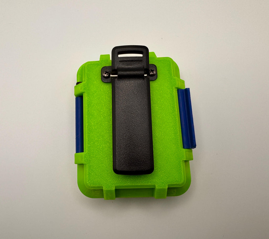 Meshtastic Heltec V3/V4 case – close-up of the back belt clip