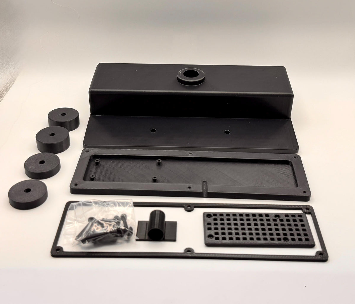 Meshtastic solar node housing – ASA housing kit parts with gasket and hardware