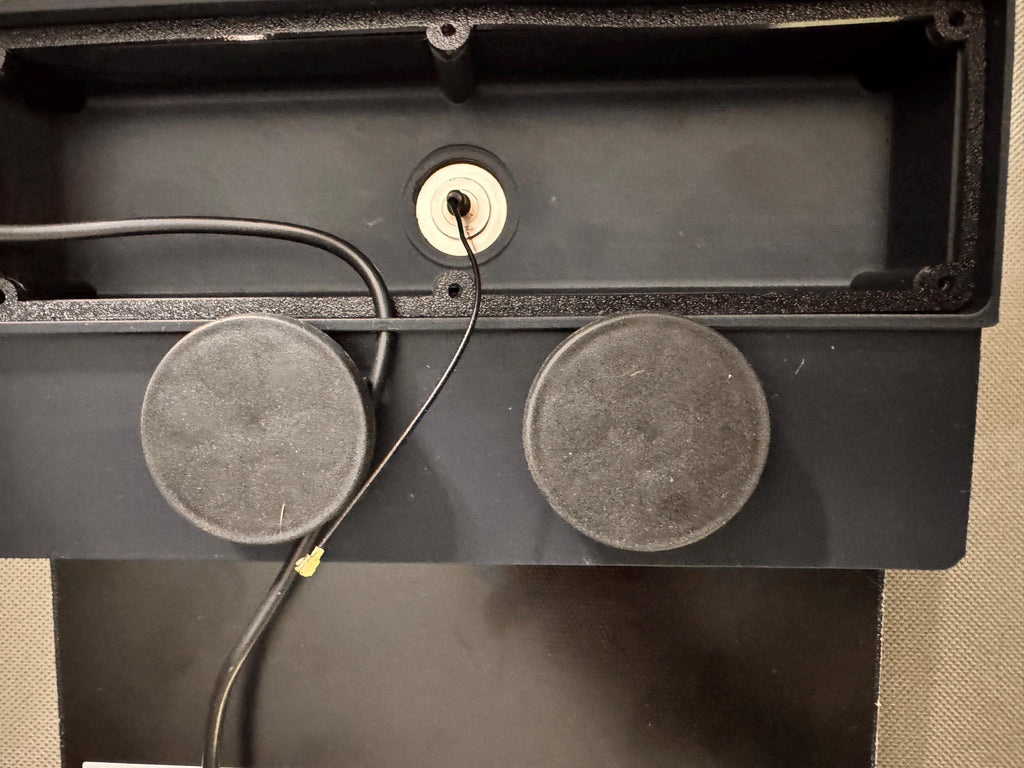 Meshtastic solar node housing – interior view with mounting magnets