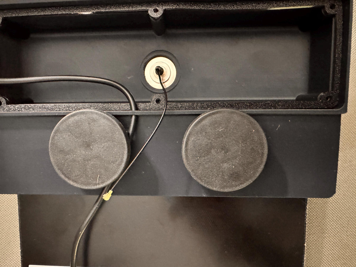 Meshtastic solar node housing – interior view with mounting magnets