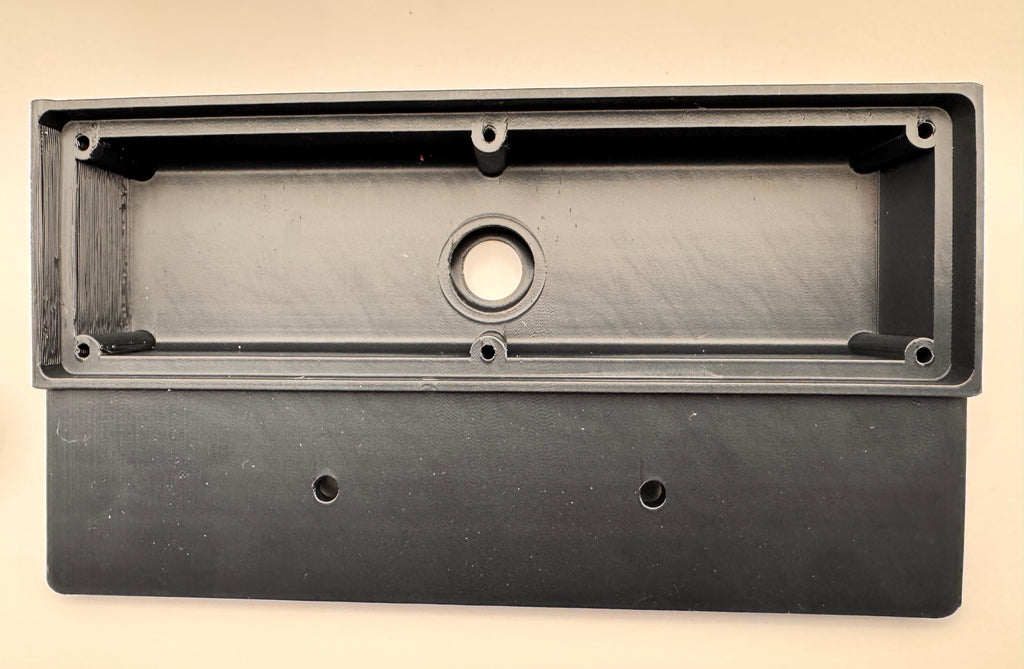 Meshtastic solar node housing – open housing interior, top view