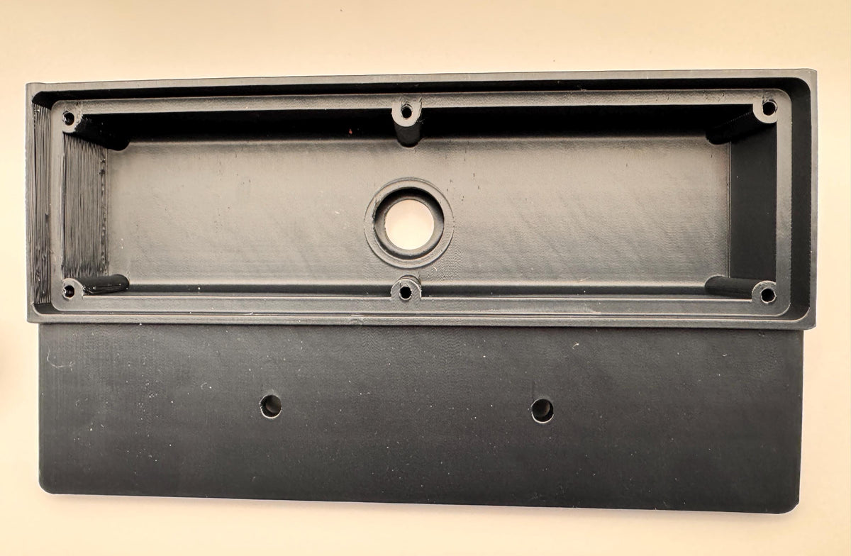 Meshtastic solar node housing – open housing interior, top view