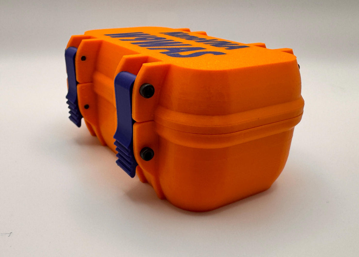 NanoVNA-H 2.8" compact case – side view with latches