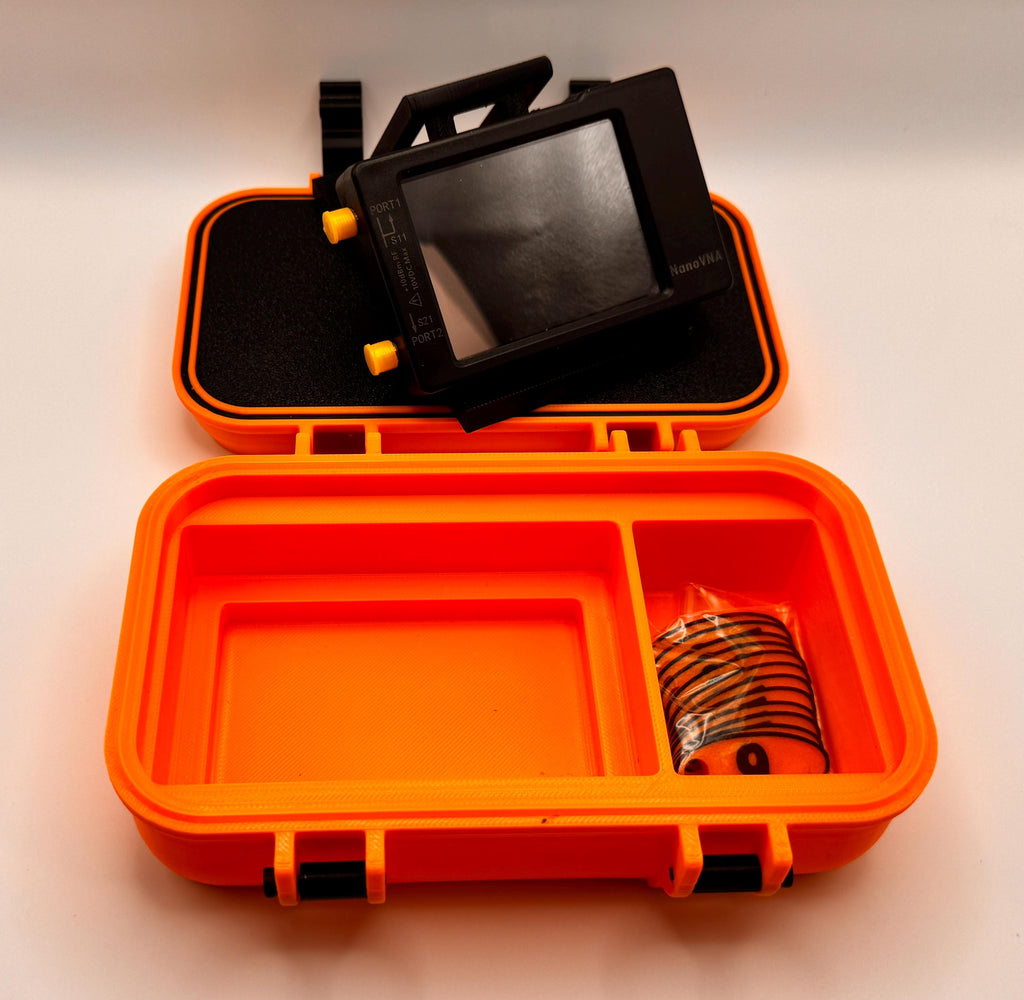 NanoVNA-H 2.8" protective case – NanoVNA on fold-out stand