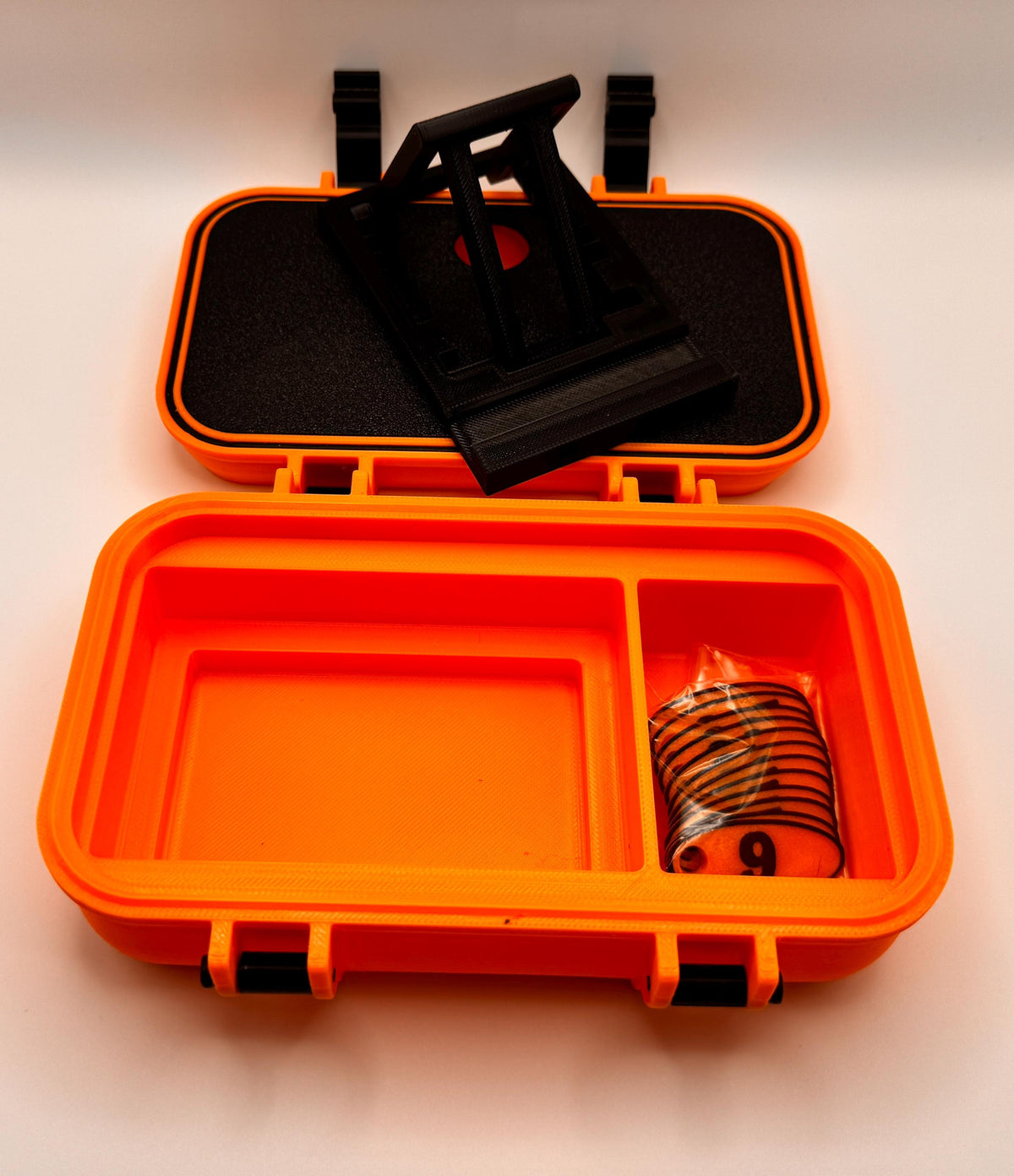 NanoVNA-H 2.8" protective case – open with stand folded