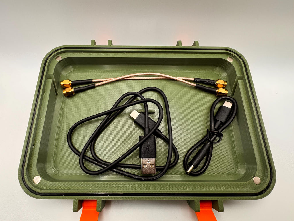 NanoVNA-H4 4" case with stand and standards keeper – insert with cables