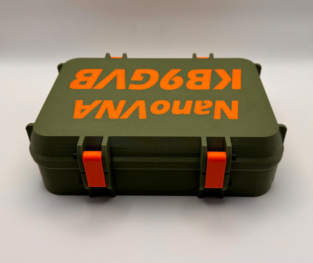 NanoVNA-H4 4" case with stand and standards keeper – lid top view