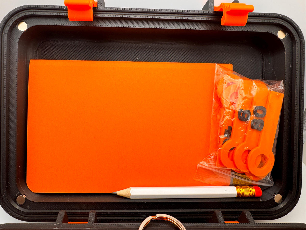 NanoVNA-H4 4" hinged protective case – band markers in lid