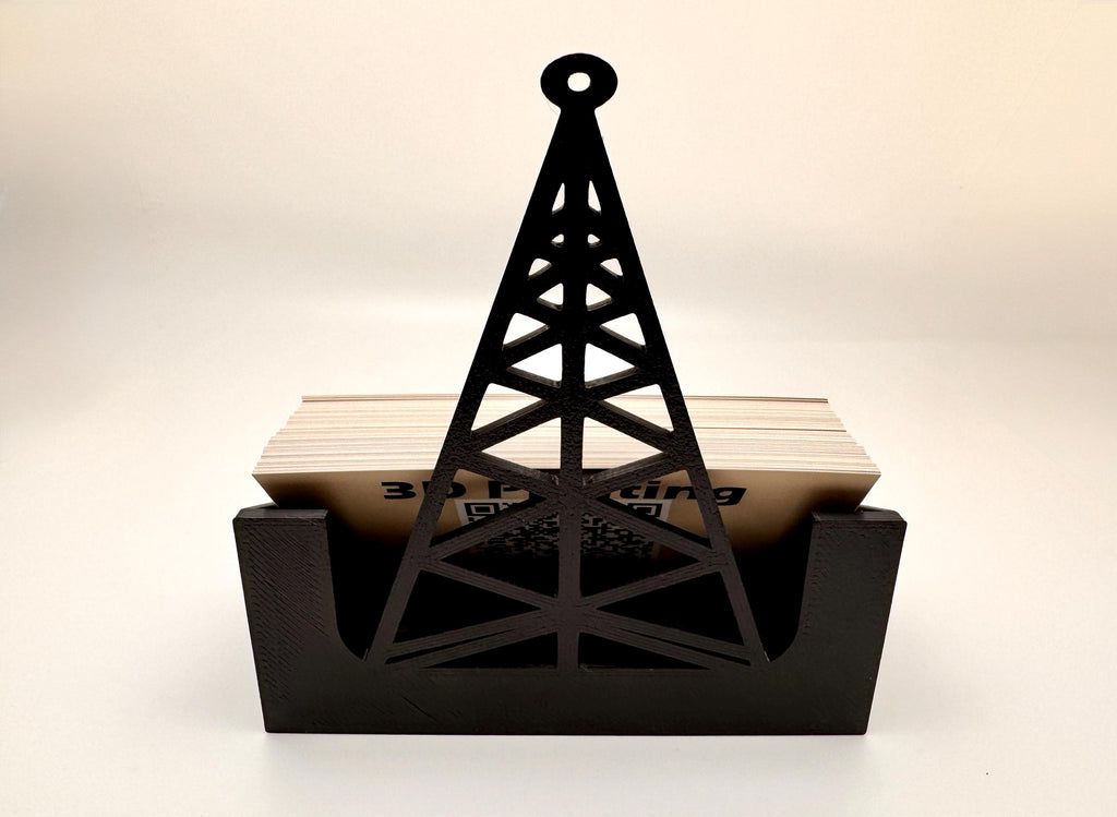 Radio Tower Business Card Holder – tower front view