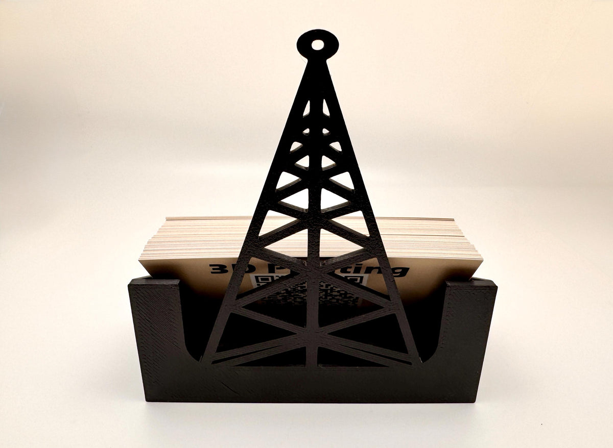 Radio Tower Business Card Holder – tower front view
