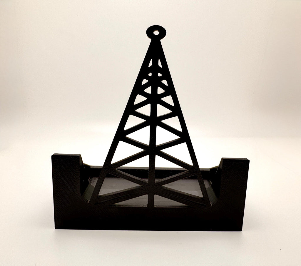 Radio Tower Business Card Holder – tower silhouette