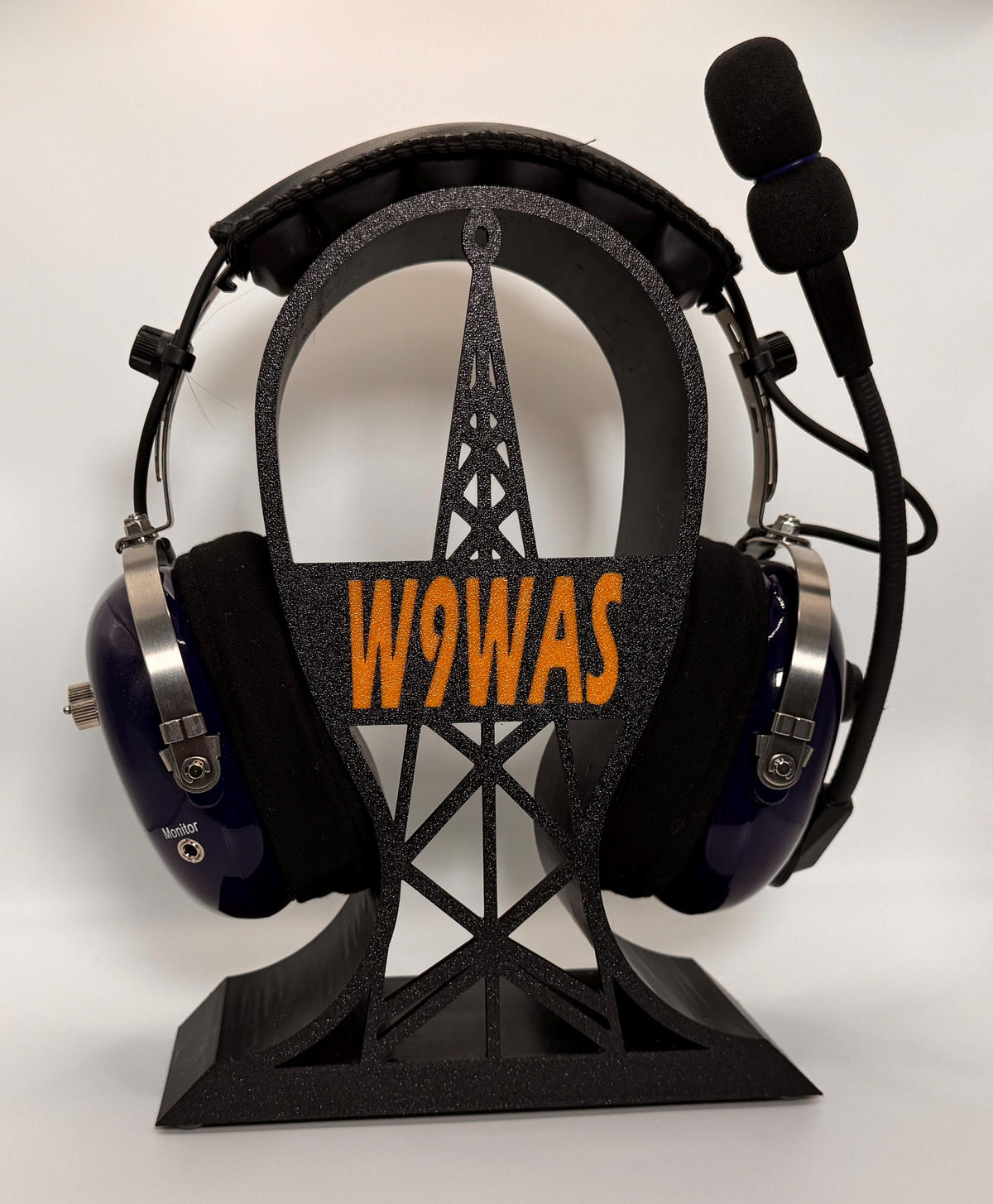 Radio Tower Headset Stand – with heil headset front
