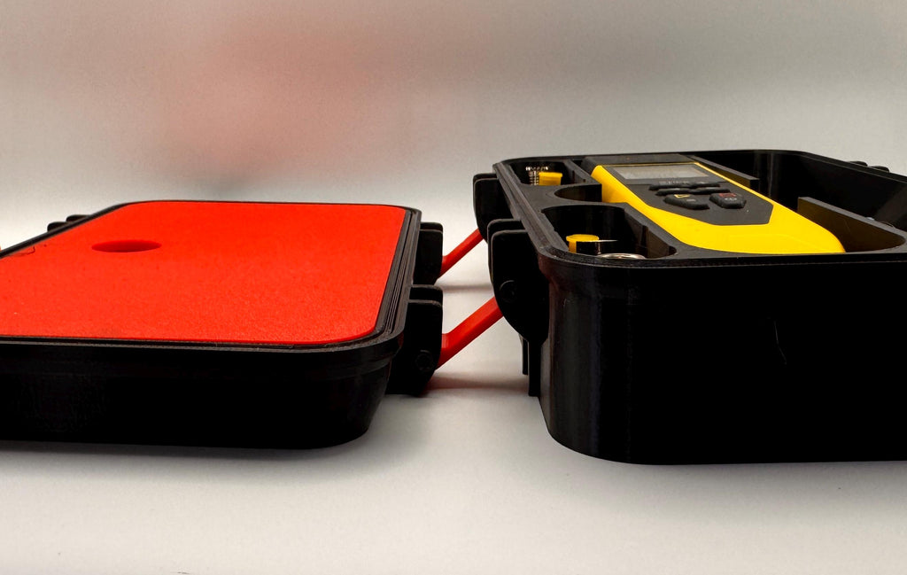 RigExpert Stick large storage case – analyzer beside open case